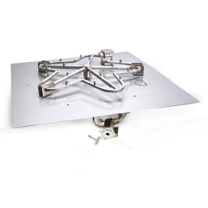 Prism Square Fire Table - Aluminum