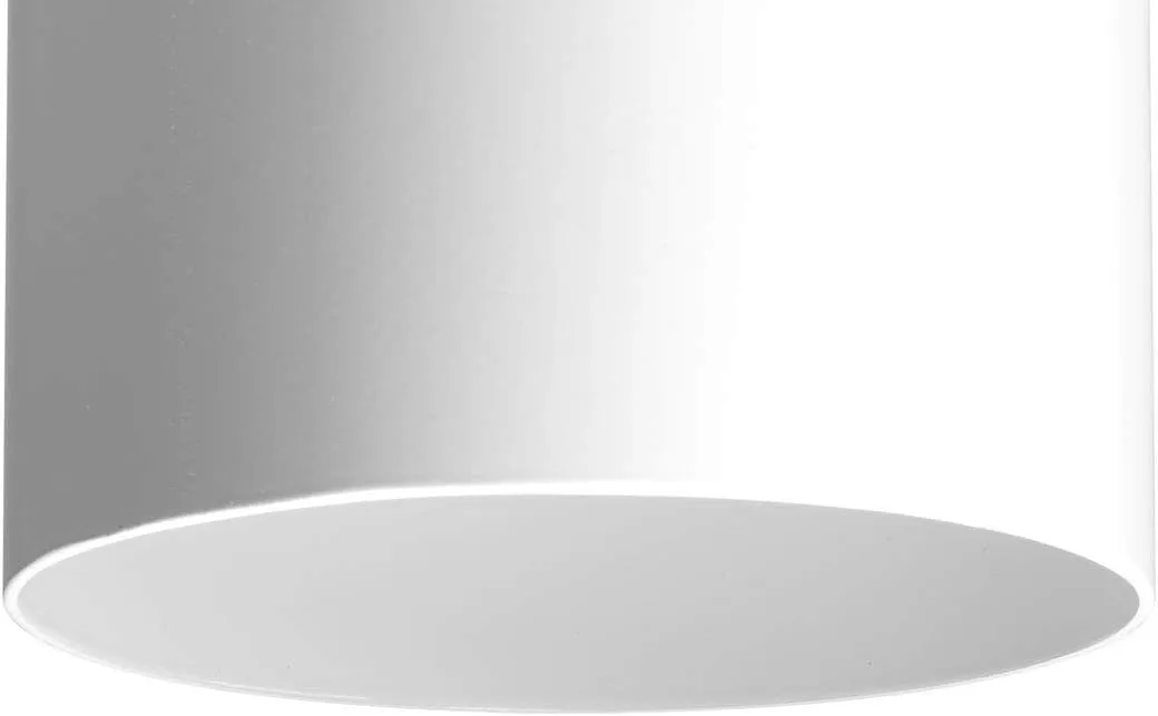 Progress Lighting P5674-30 5in Cylinder Modern Outdoor Wall Lantern Light, 7-1/4 Inch Tall, White