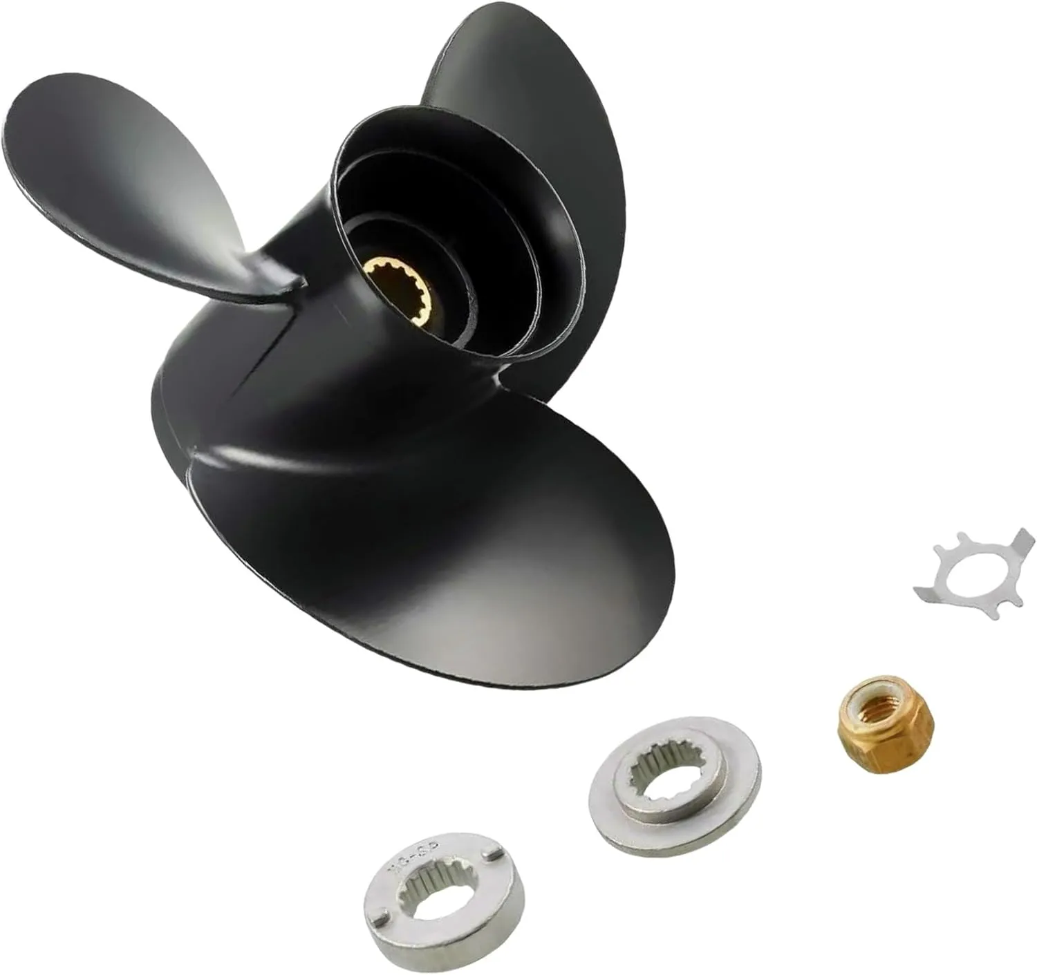 Propeller 48-816706A45 for Mercury Marine 25-70HP Black Max Aluminum Propeller 10 3/8 x 14 Inch Pitch 3 Blade 13 Spline Tooth RH