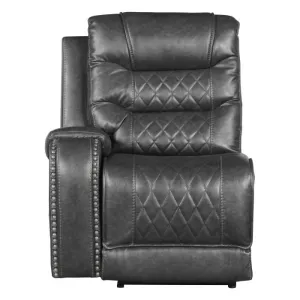 Putnam Power Left Side Reclining Chair with USB Port in Gray 9405GY-LRPW