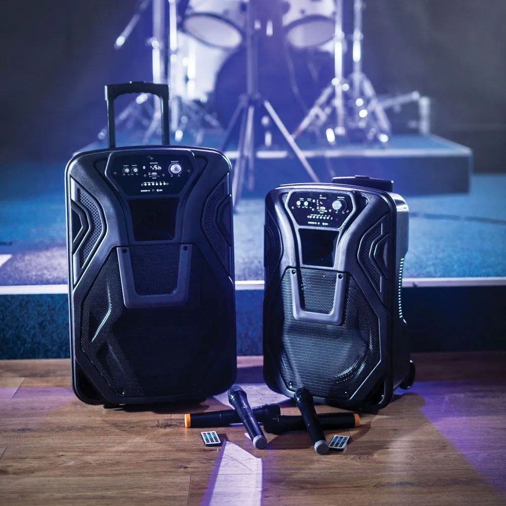 qtx Busker-15 PA   2 x VHF mics   USB/SD/FM/BT