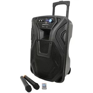 QTX Busker PA with VHF Mics & Media Player