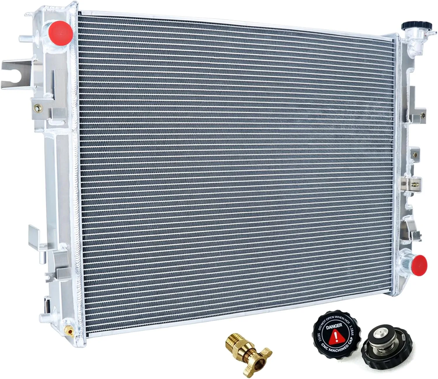 Radiator for 2009 2010 Dodge Ram 1500 2500 Pickup Truck & 2011-2018 Ram 1500 2500 3500 3.0L 3.6L V6 4.7L 5.7L 6.4L V8 Gas, 4 Row Full Performance Aluminium Radiator