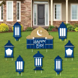 Ramadan - Yard Sign & Outdoor Lawn Decorations - Eid Mubarak Yard Signs - Set of 8