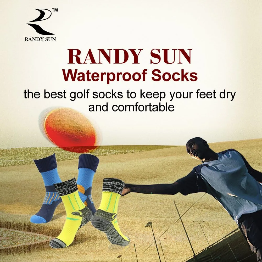 RANDY SUN Waterproof Breathable Socks, [SGS Certified] Unisex Novelty Skiing Trekking Hiking Wading Trail Socks