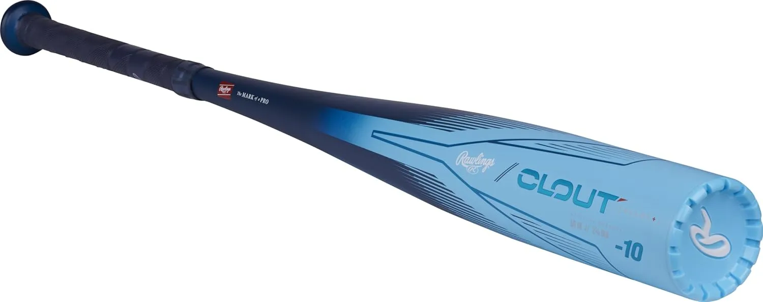 Rawlings | 2024 | Clout Baseball Bat | USSSA | -8 / -10 Drop | 2 3/4" Barrel | 1 Pc. Aluminum
