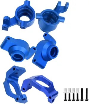 RC Caster Blocks C-hubs&Steering Blocks&Carriers Stub Axle Upgrades Part for 1/10 Maxx WideMaxx,Aluminum Hops Up for RC Truck Mode #89086-4,#89076-4,Replace #8932,8937,8952,Navy Blue