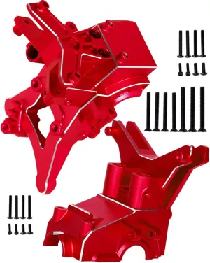 RC Composite Front Rear Upper Gearbox Covers and Shock Tower Upgrades for 1/10 Big Rock 3S BLX,Granite/Senton 3S BLX,Granite/Senton Mega550,1/8 Typhon 3S BLX,Typhon Mega550,Red