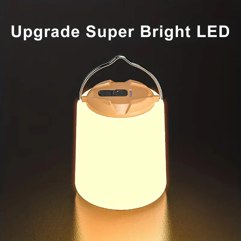 Rechargeable LED Camping Lantern with Hook Super Bright Soft Light Tent Light Night Emergency Light Portable Camping Light