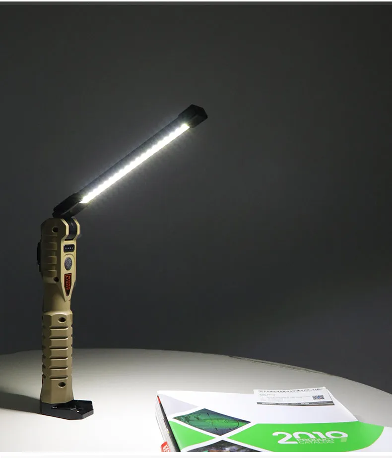 Rechargeable LED Work Light 1000 Lumen COB Lantern with Power Indicator for Outdoor Car Repair