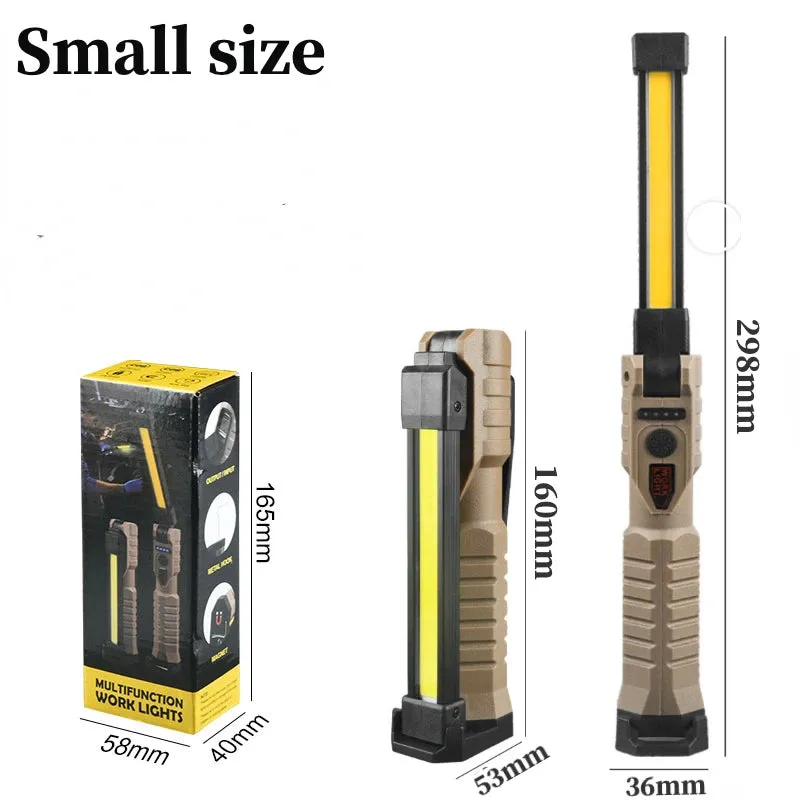 Rechargeable LED Work Light 1000 Lumen COB Lantern with Power Indicator for Outdoor Car Repair