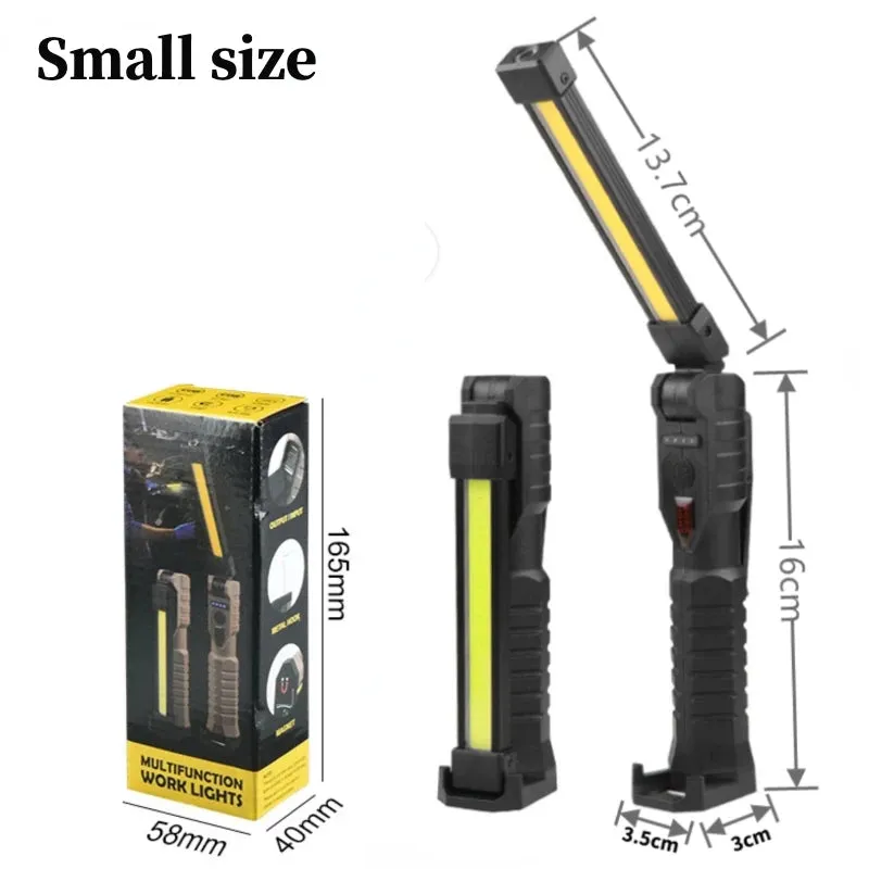 Rechargeable LED Work Light 1000 Lumen COB Lantern with Power Indicator for Outdoor Car Repair
