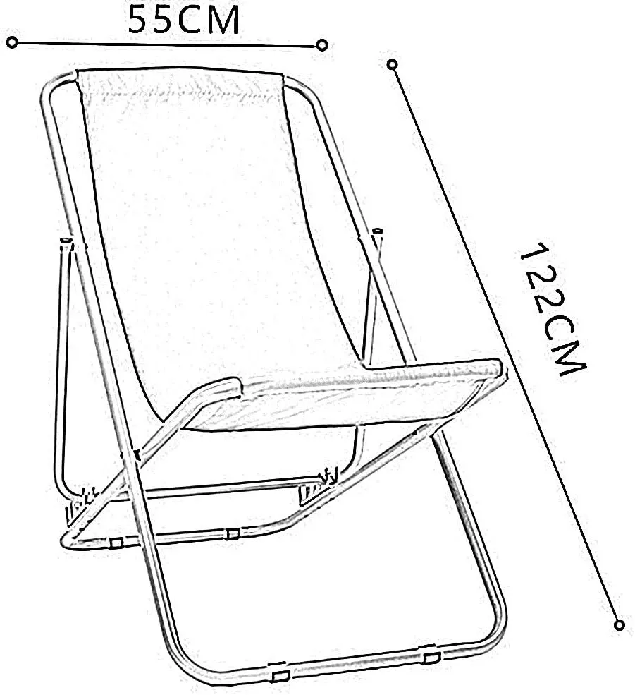 Reclining Chair, Outdoor Folding Recliner Portable Ultra Light Sitting Reclining Chair Lunch Break Siesta Chair Leisure Beach Chair 55 * 122cm(Red)