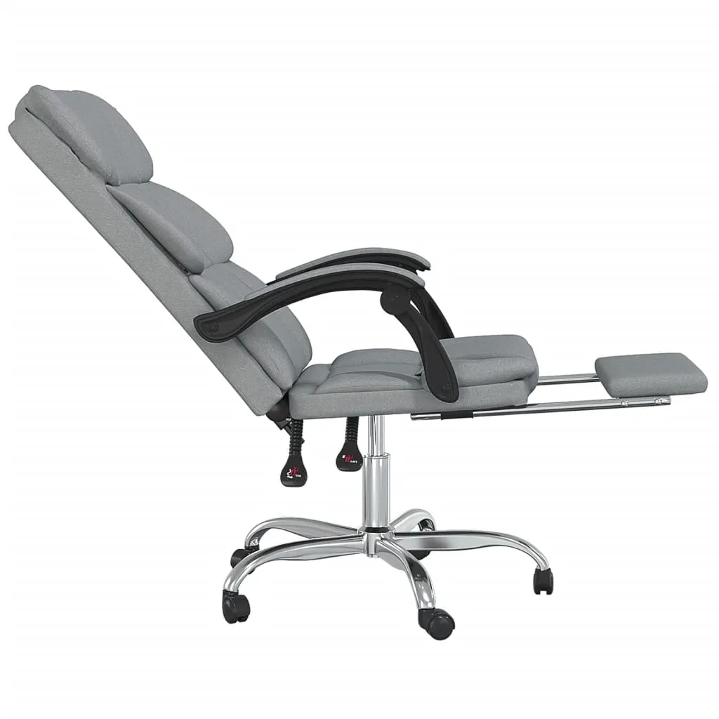 Reclining Office Chair Dark Gray Fabric