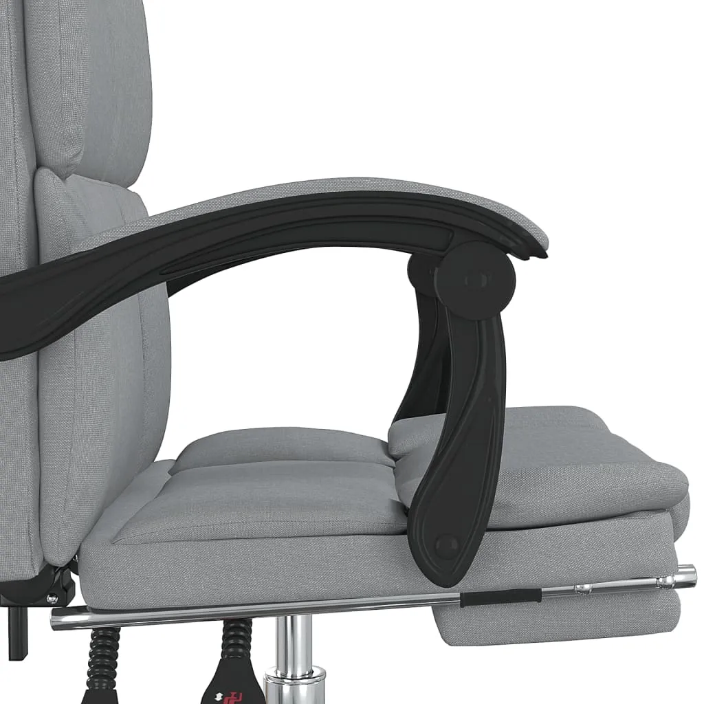 Reclining Office Chair Dark Gray Fabric