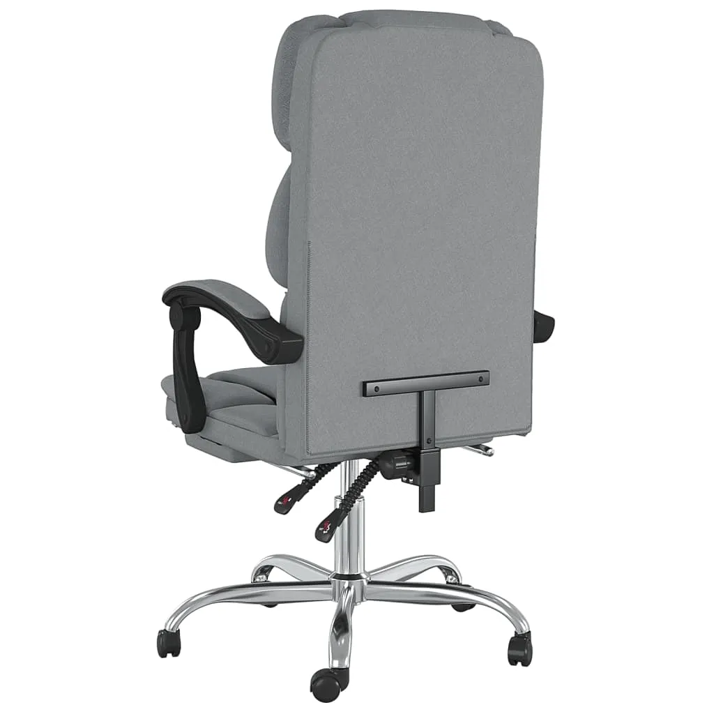 Reclining Office Chair Dark Gray Fabric