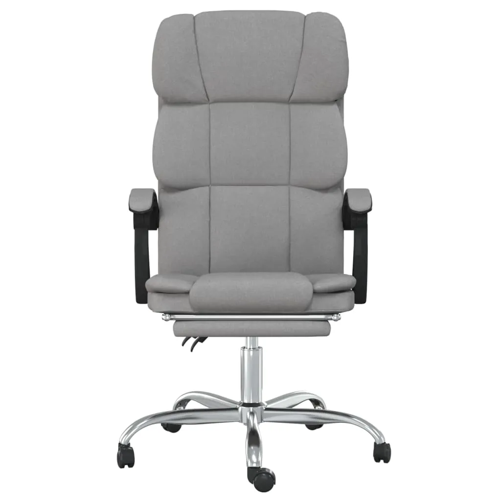Reclining Office Chair Dark Gray Fabric