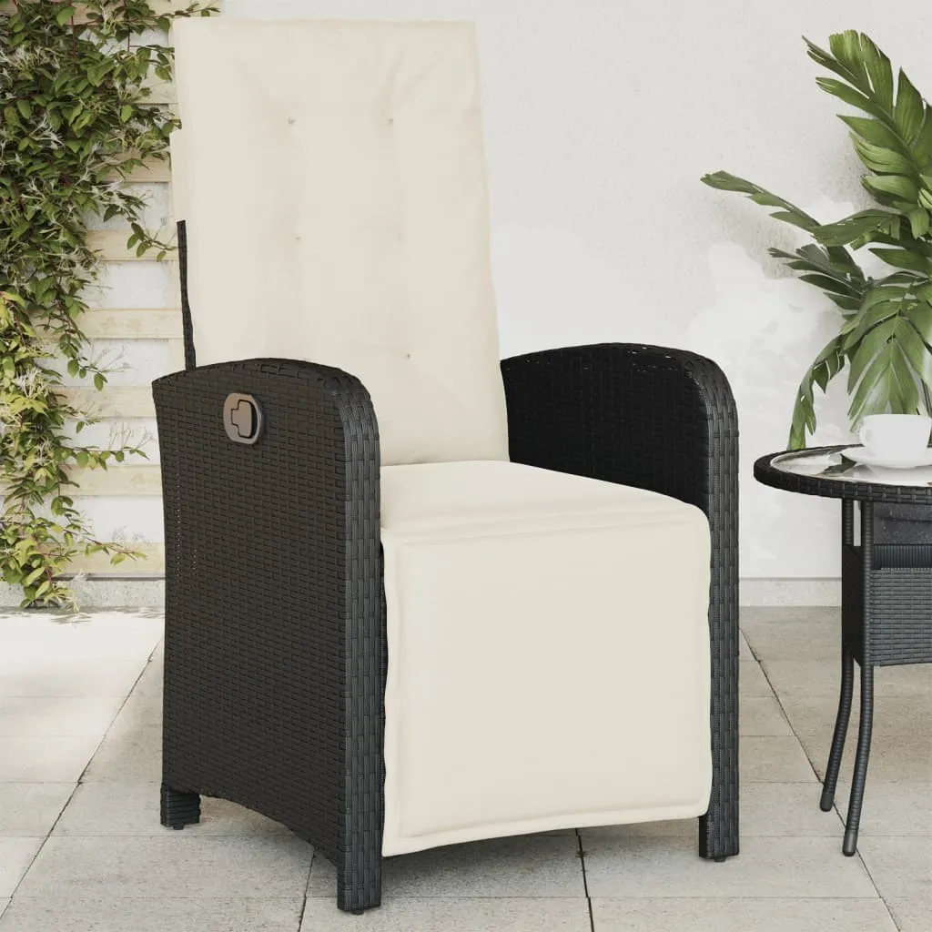 Reclining Patio Chair with Footrest Outdoor Garden Furniture Poly Rattan