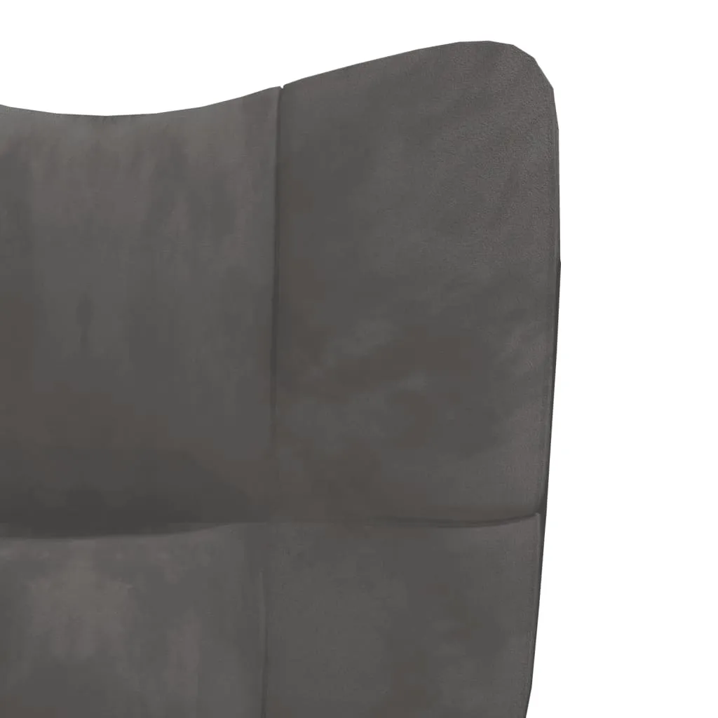 Relaxing Chair Dark Gray Velvet