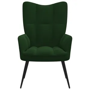 Relaxing Chair Dark Green Velvet