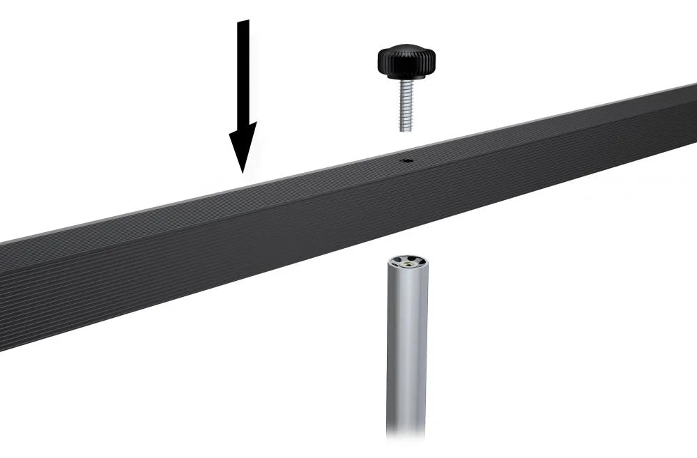 RETRACTABLE BANNER STAND 33" SINGLE SIDED, BLACK W/CARRY BAG