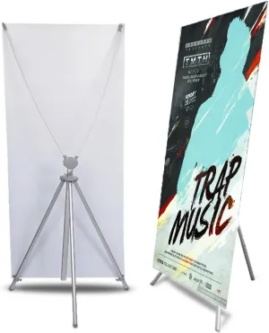 Retractable Banner Stand Portable Personalized Display with Travel Bag for Business and Exhibition Advertising and Promotion 5pcs Silver