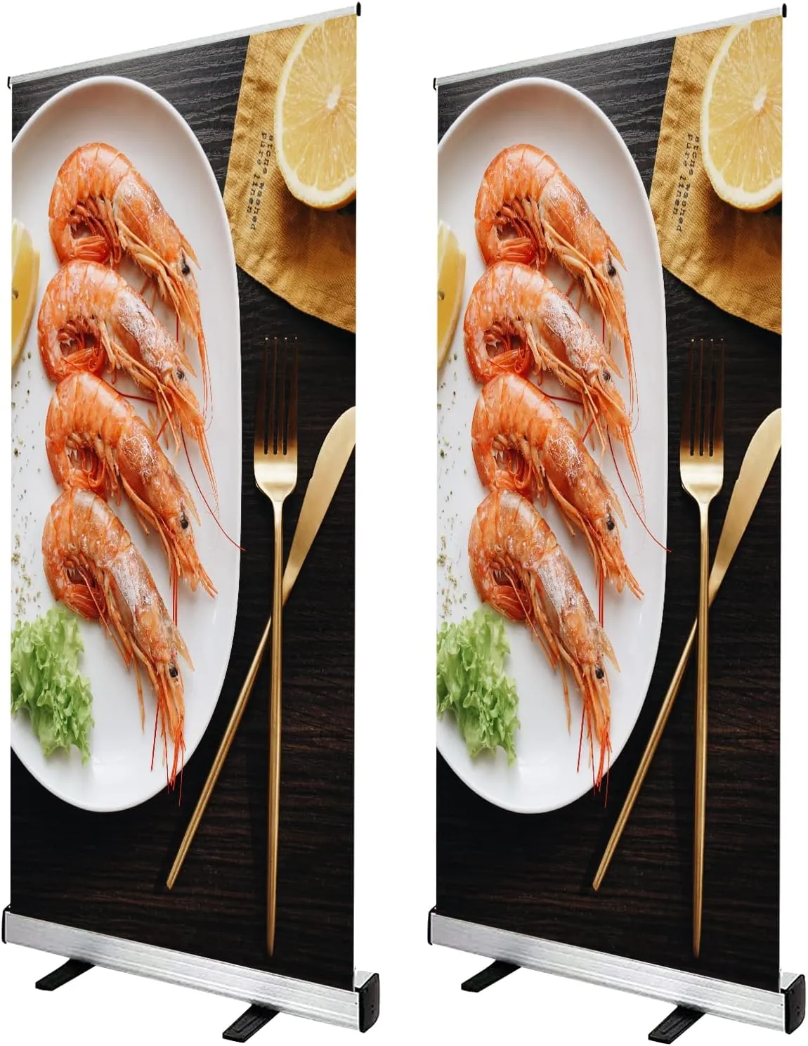 Retractable Banner Stand Roll Up Banner Stand 33 1/2''x80 Advertising Display Stand Poster Board for Trade Shows Retail Display (Stand Only)