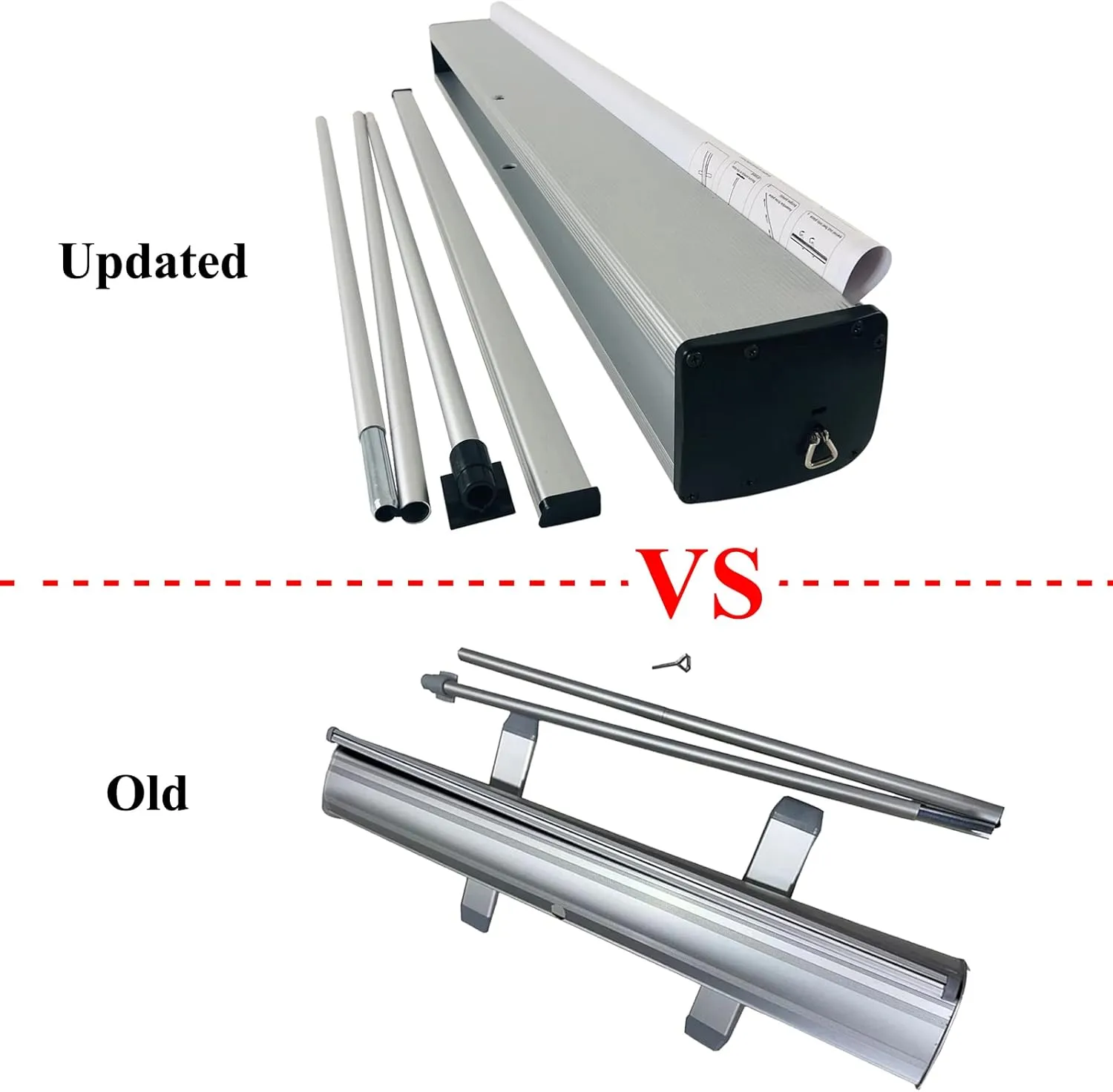 Retractable Banner Stand Roll Up Banner Stand 33 1/2''x80 Advertising Display Stand Poster Board for Trade Shows Retail Display (Stand Only)