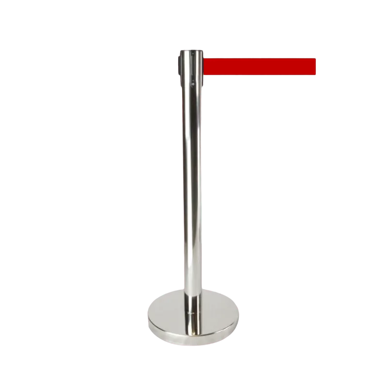Retractable Queue Crowd Control Barriers | Silver Pole Red Belt