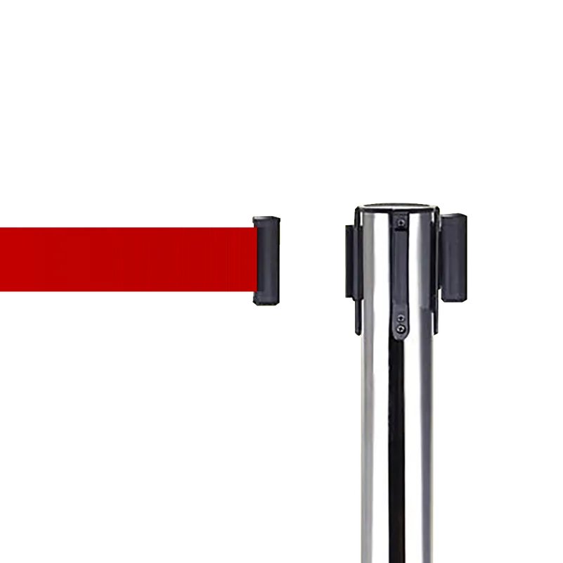 Retractable Queue Crowd Control Barriers | Silver Pole Red Belt