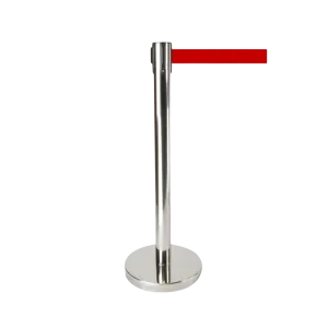 Retractable Queue Crowd Control Barriers | Silver Pole Red Belt