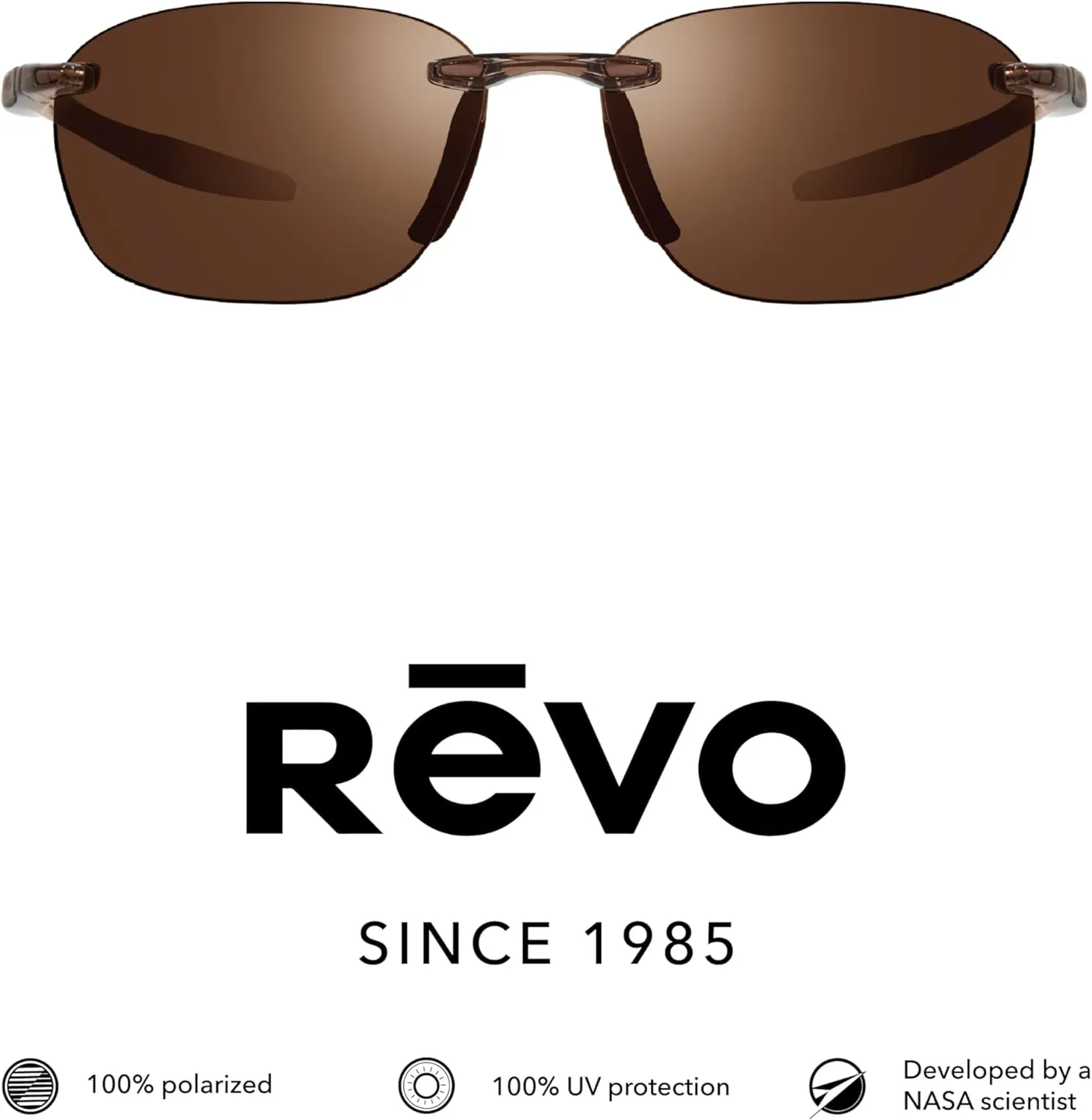 Revo Sunglasses Descend Fold: Polarized Lens with Rimless Foldable Frame