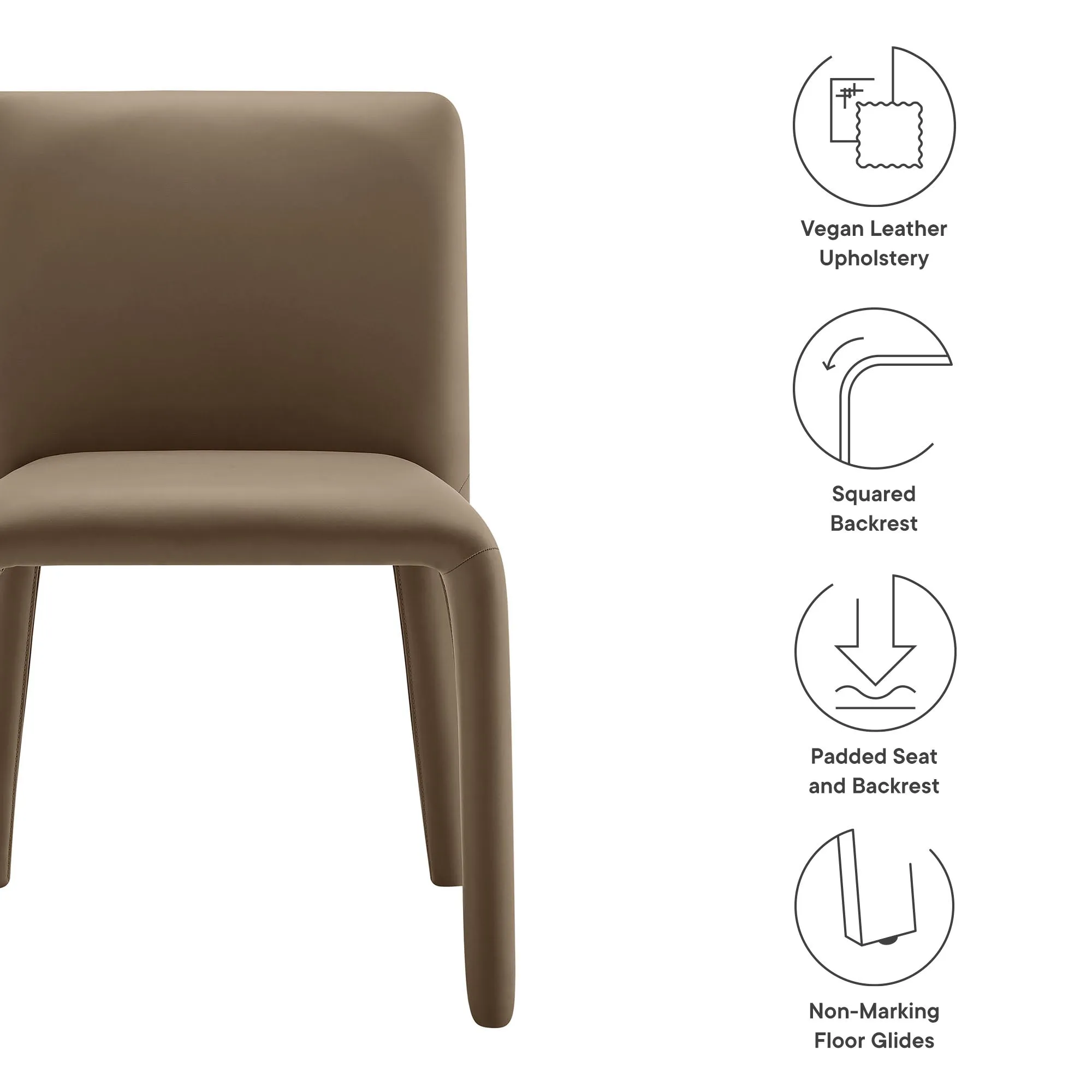 Rhodes Vegan Leather Upholstered Dining Chair
