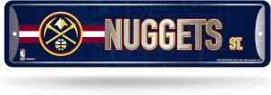 Rico Industries NBA Metal Street Sign Metal Street Sign 4" x 15" Home Décor - Bedroom - Office - Man Cave
