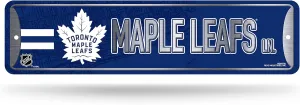 Rico Industries NHL Colorado Metal Street Sign Metal Street Sign 4" x 15" Home Décor - Bedroom - Office - Man Cave