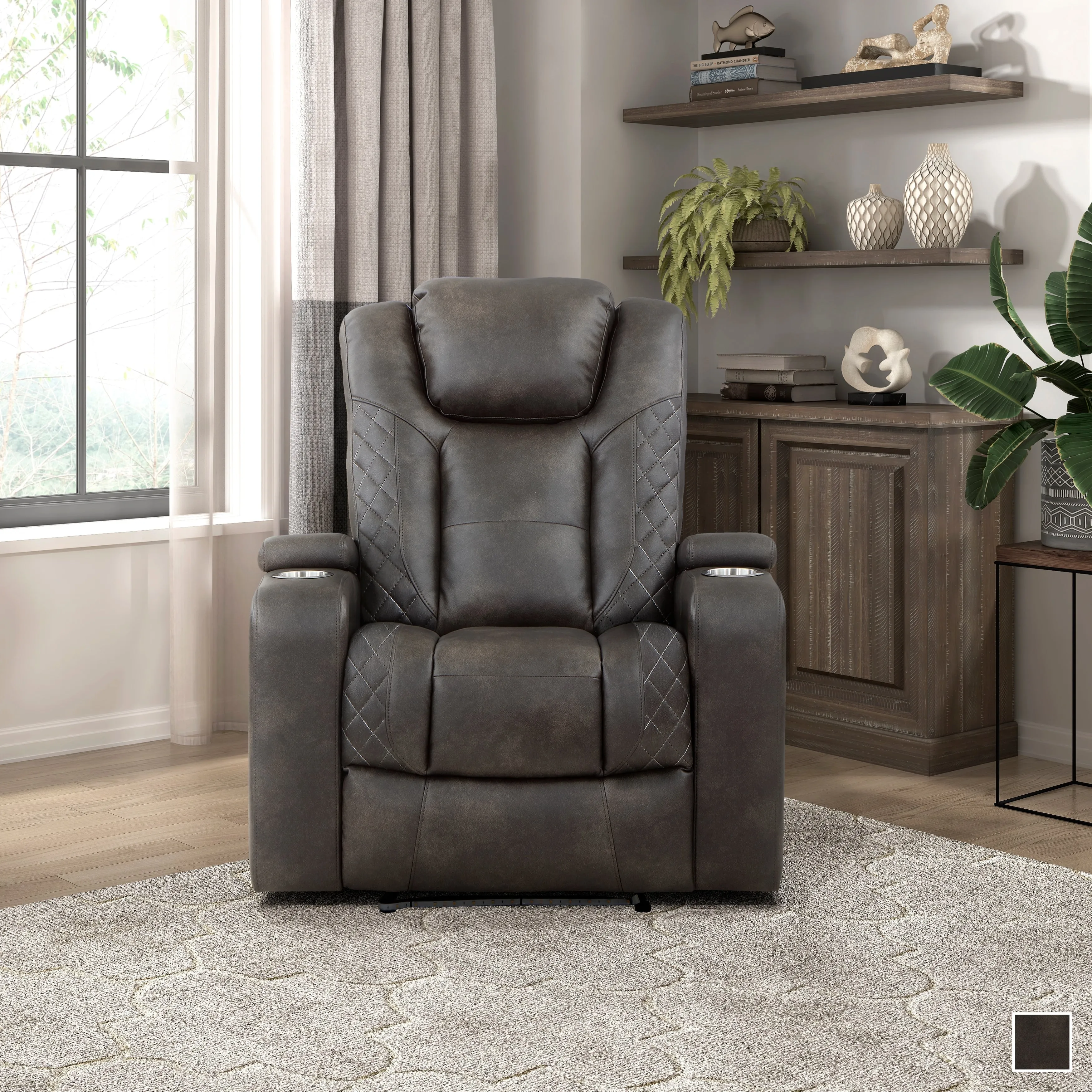 Rockford Faux Leather Power Reclining Chair
