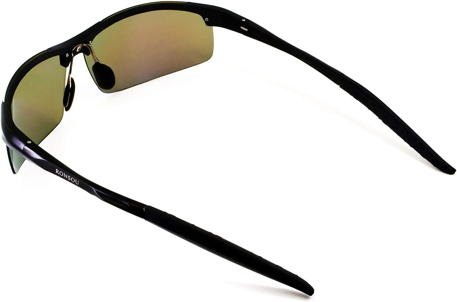 RONSOU Mens Sunglasses Polarized Sport UV Protection Ultralight Al Mg Sunglasses for Men Fishing Driving Golf