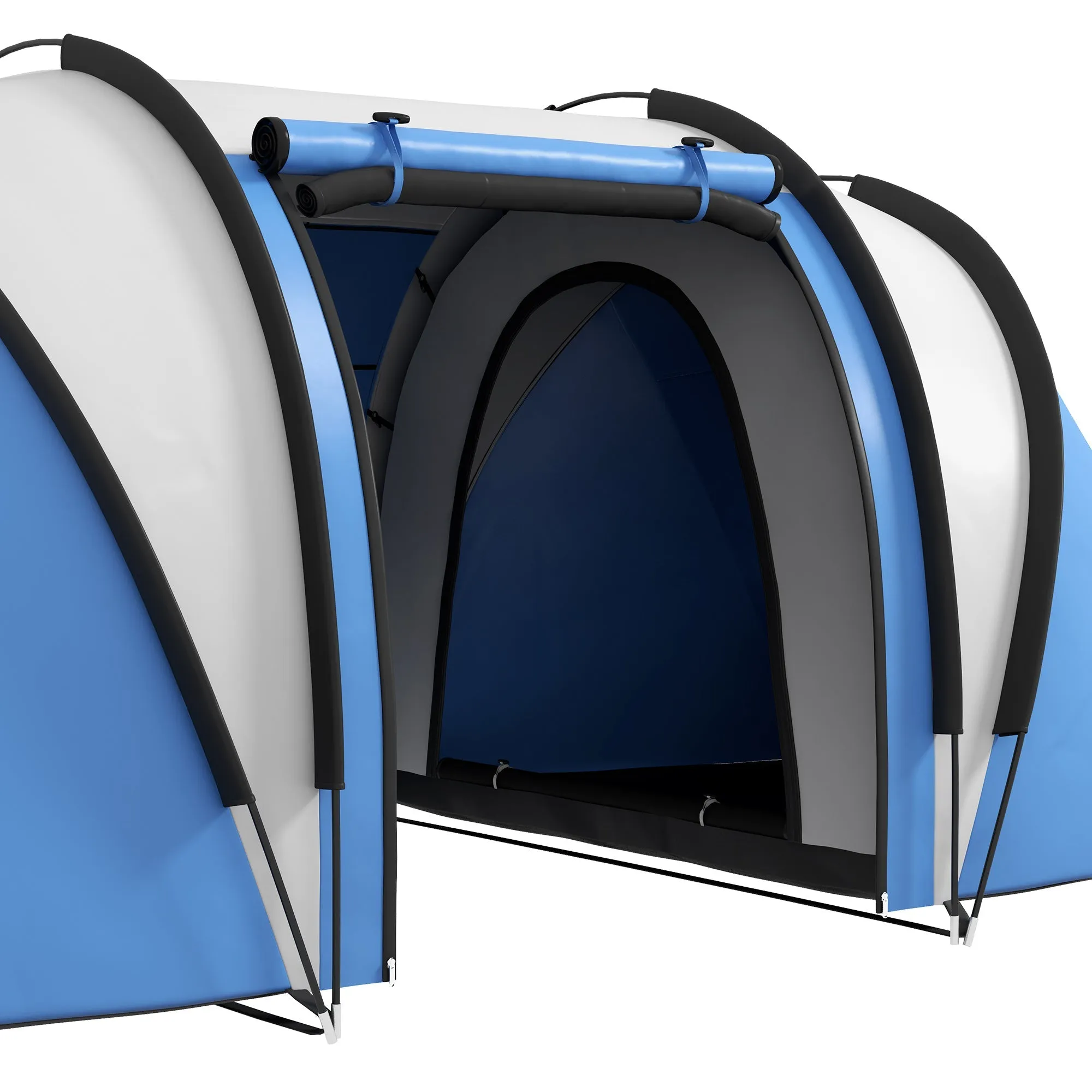 Rootz Camping Tent - Family Tent - Tunnel Tent - Waterproof Design - 450cm x 220cm x 180cm - Ideal for 4-5 People Camping Adventures