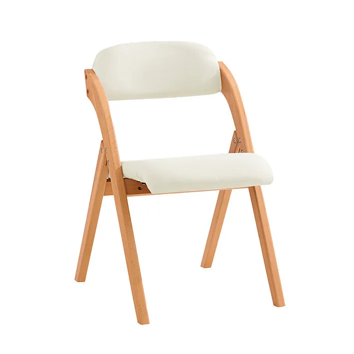 Rootz Wooden Padded Folding Chair - Comfortable Seat - Cushioned Backrest - Beech Wood Frame - 47cm x 77cm x 60cm