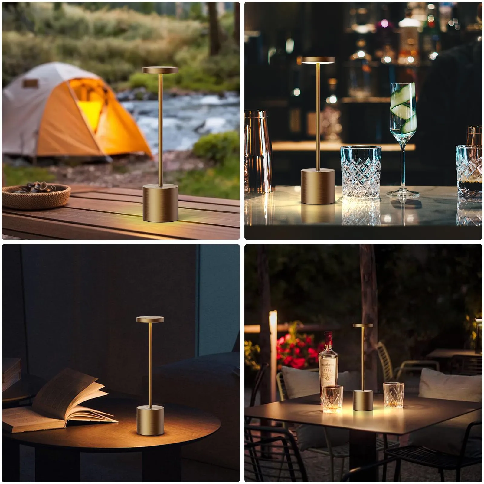 Rynx | Sakringt Wireless Table Lamps 2 Pack Titan, Rechargeable Led Light For Outdoor & Restaurant