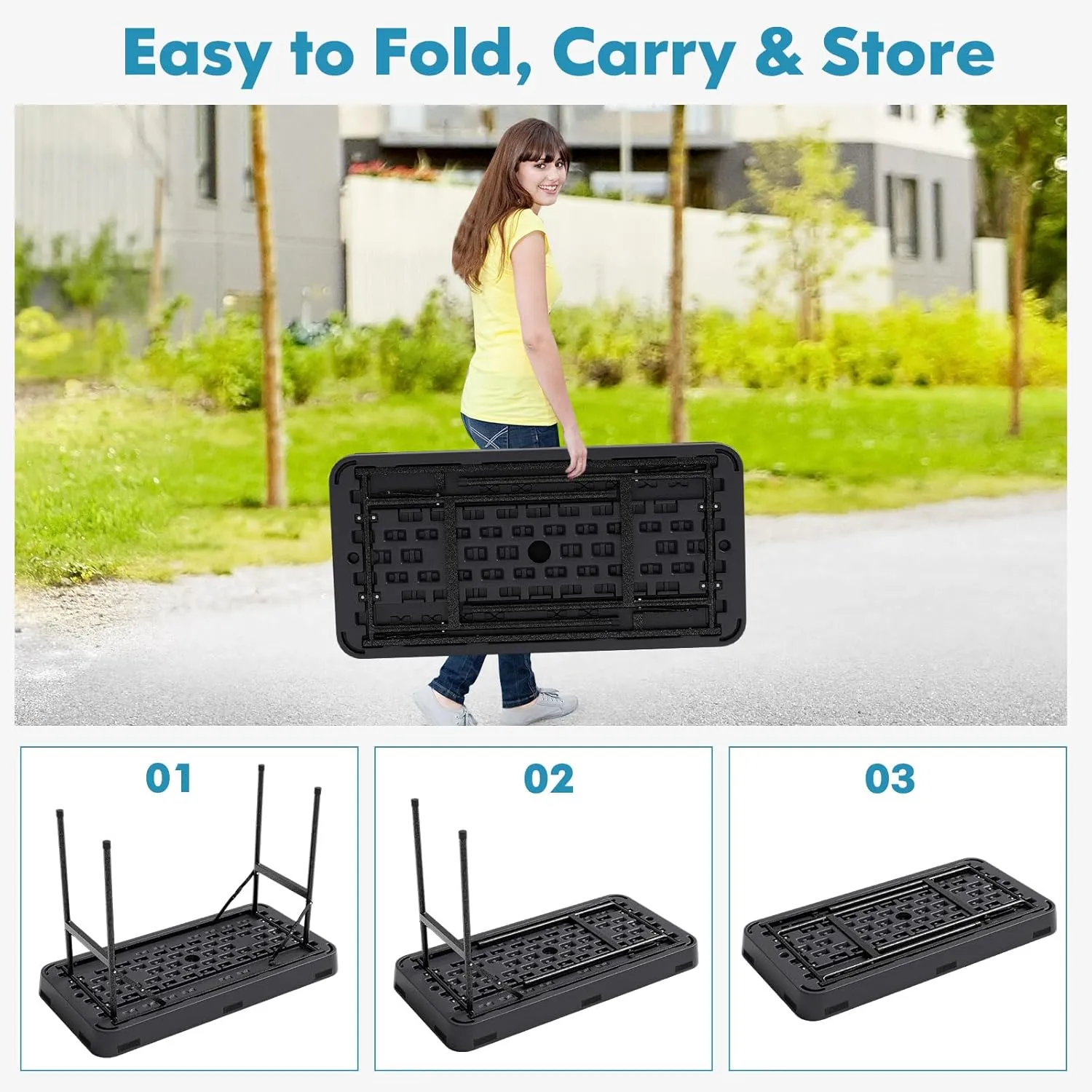 S AFSTAR 4 Foot Ice Tables for Parties with Drain, Folding Cooler Table Outdoor with Foldable Bucket, Removable Skirt, Portable Chill Cooler for Drinks Beverages, Party Ice Bin Table for BBQ Wedding