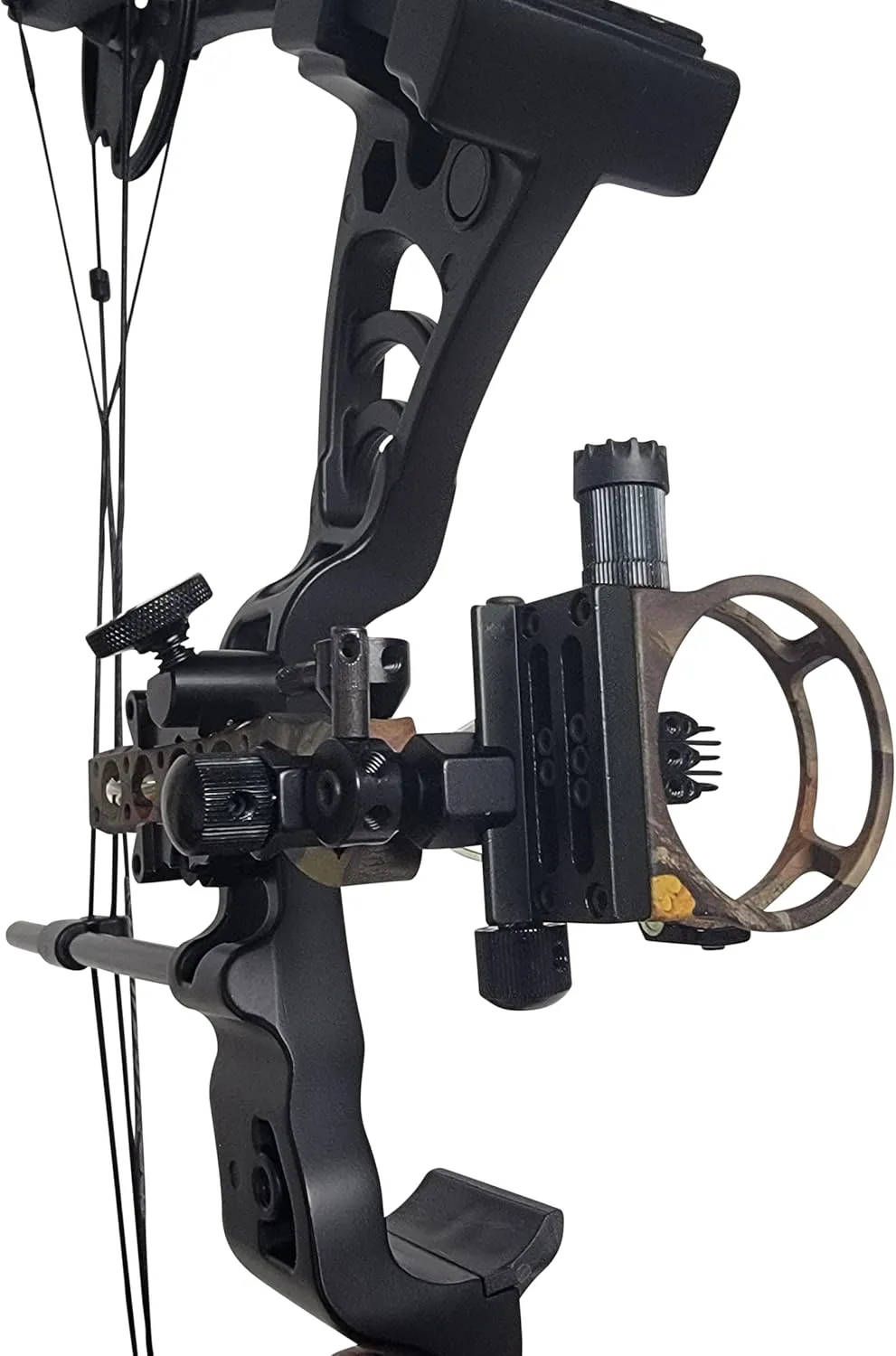SAS Essence 019" Bow Sight with Micro Adjust Detachable Bracket with LED Sight Light for Archery Compound Bows Hunting Shooting