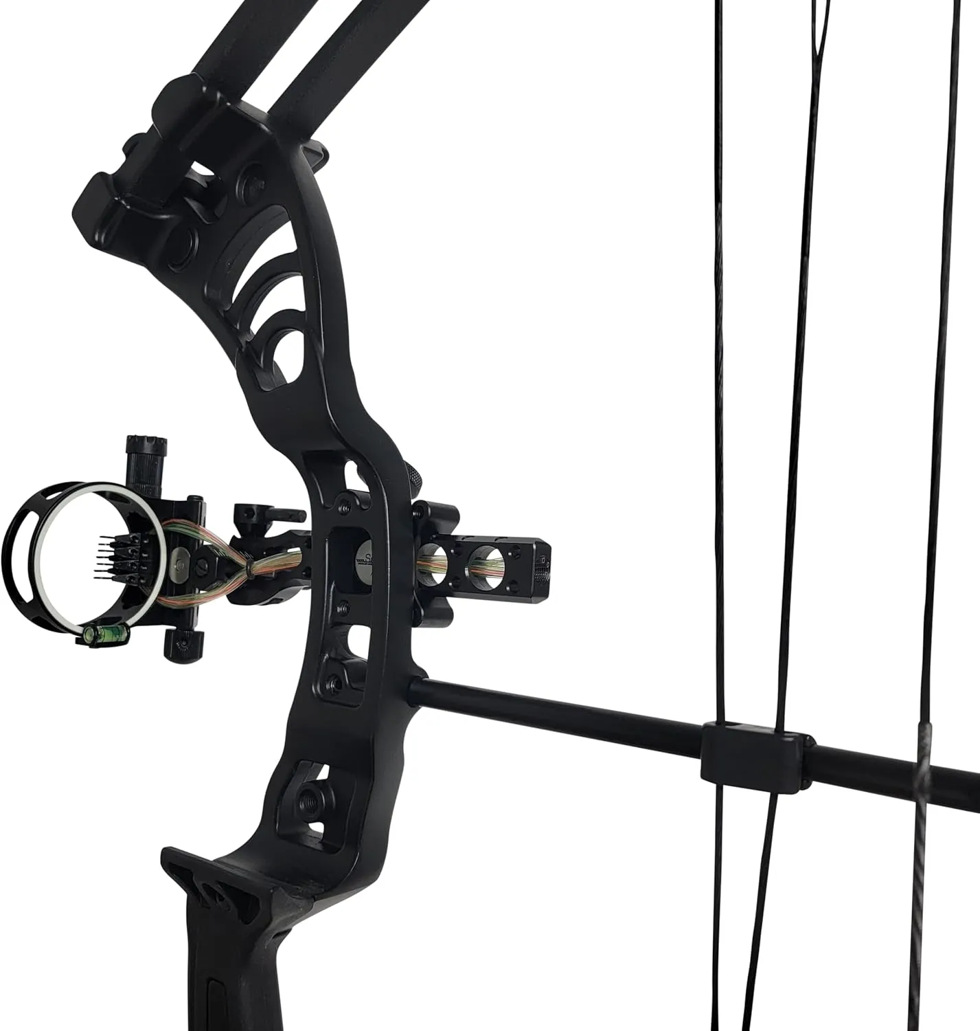 SAS Essence 019" Bow Sight with Micro Adjust Detachable Bracket with LED Sight Light for Archery Compound Bows Hunting Shooting