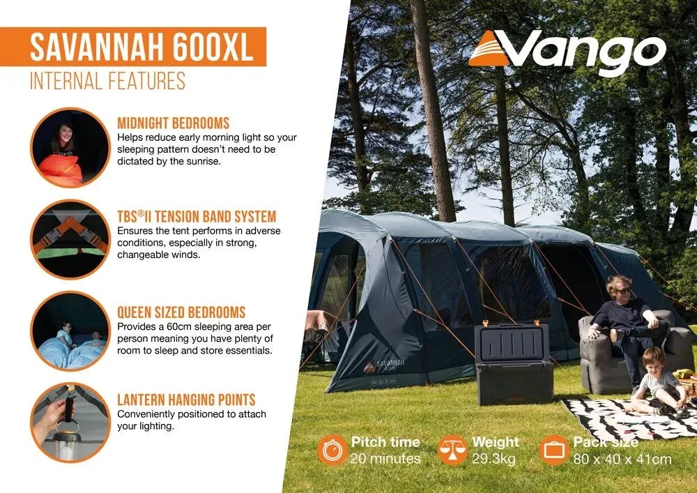 Savannah 600XL Poled Tent