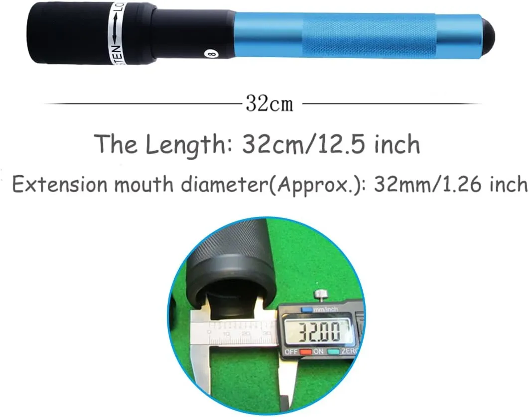 Scott Edward 12.5inch Billiard Pool Cue Extension Aluminium Alloy Billiard Telescopic Billiard Accessories Extender Billiards Stick Butt End for 9 Balls Billiards Pool