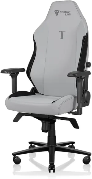 Secretlab Titan Evo Ash Gaming Chair - Reclining - Ergonomic & Comfortable Computer Chair with 4D Armrests - Magnetic Head Pillow & 4-Way Lumbar Support - Small - Gray - Leatherette