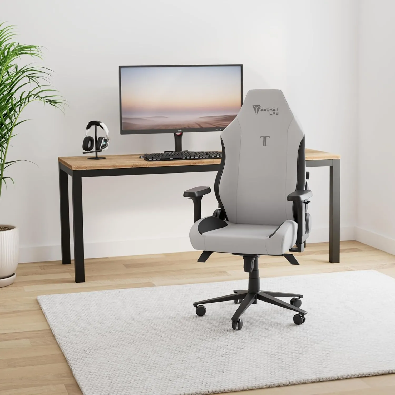 Secretlab Titan Evo Ash Gaming Chair - Reclining - Ergonomic & Comfortable Computer Chair with 4D Armrests - Magnetic Head Pillow & 4-Way Lumbar Support - Small - Gray - Leatherette