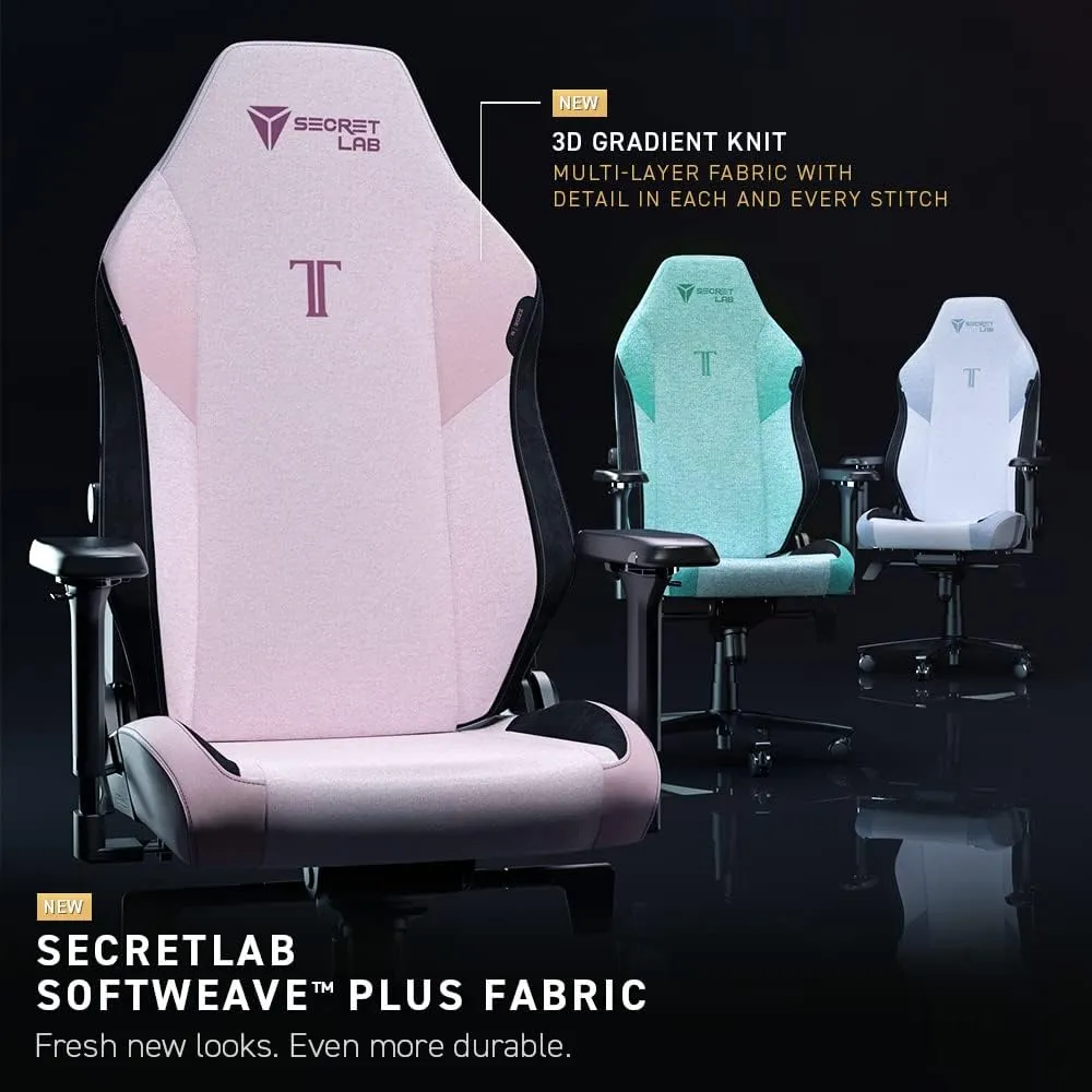 Secretlab Titan Evo Black3 Gaming Chair - Reclining, Ergonomic & Comfortable Computer Chair with 4D Armrests, Magnetic Head Pillow & 4-Way Lumbar Support - Black - Fabric
