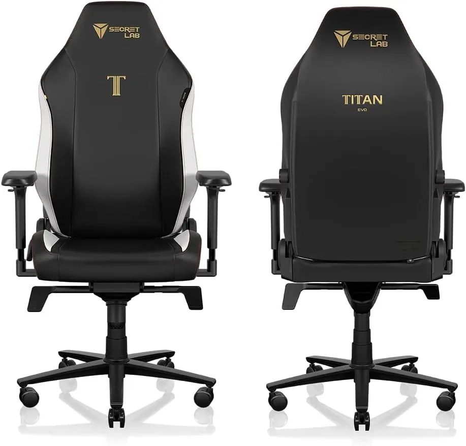 Secretlab Titan Evo Classic Gaming Chair - Reclining - Ergonomic & Comfortable Computer Chair with 4D Armrests - Magnetic Head Pillow & 4-Way Lumbar Support - Small - Black - Leatherette