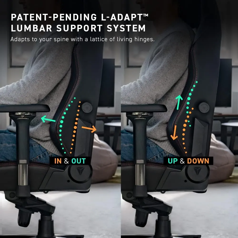 Secretlab Titan Evo Stealth Gaming Chair - Reclining, Ergonomic & Comfortable Computer Chair with 4D Armrests, Magnetic Head Pillow & 4-Way Lumbar Support - Black - Leatherette